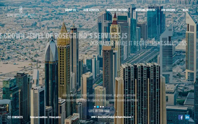 Rose Grind Solutions – corporate website screenshot 2