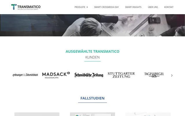 Transmatico – corporate website screenshot 2