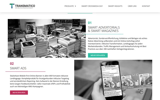 Transmatico – corporate website screenshot 3