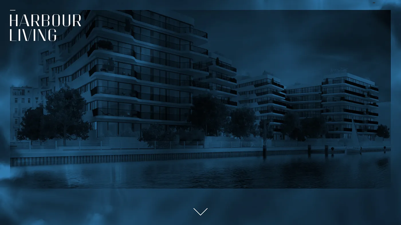 Harbor Living – real estate website screenshot 1