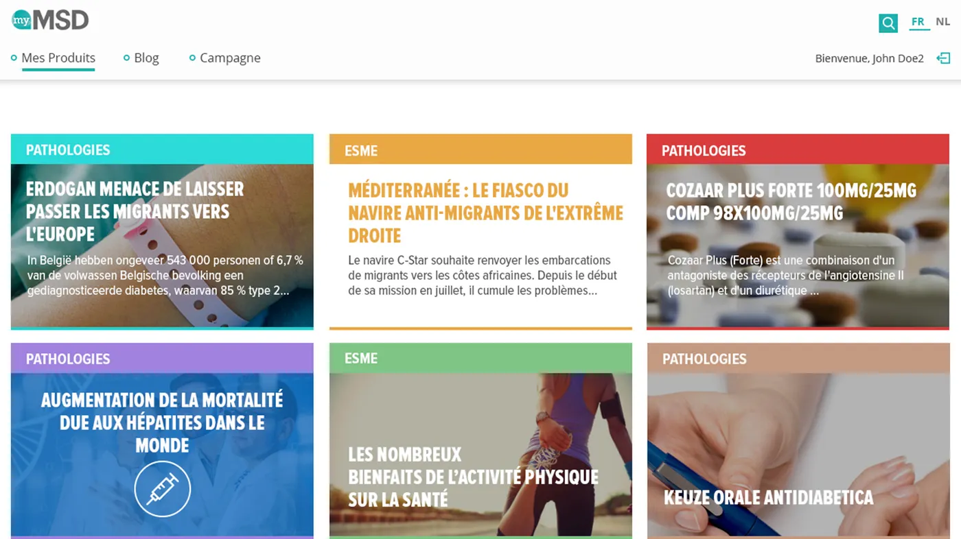 MyMSD – b2b portal screenshot 1