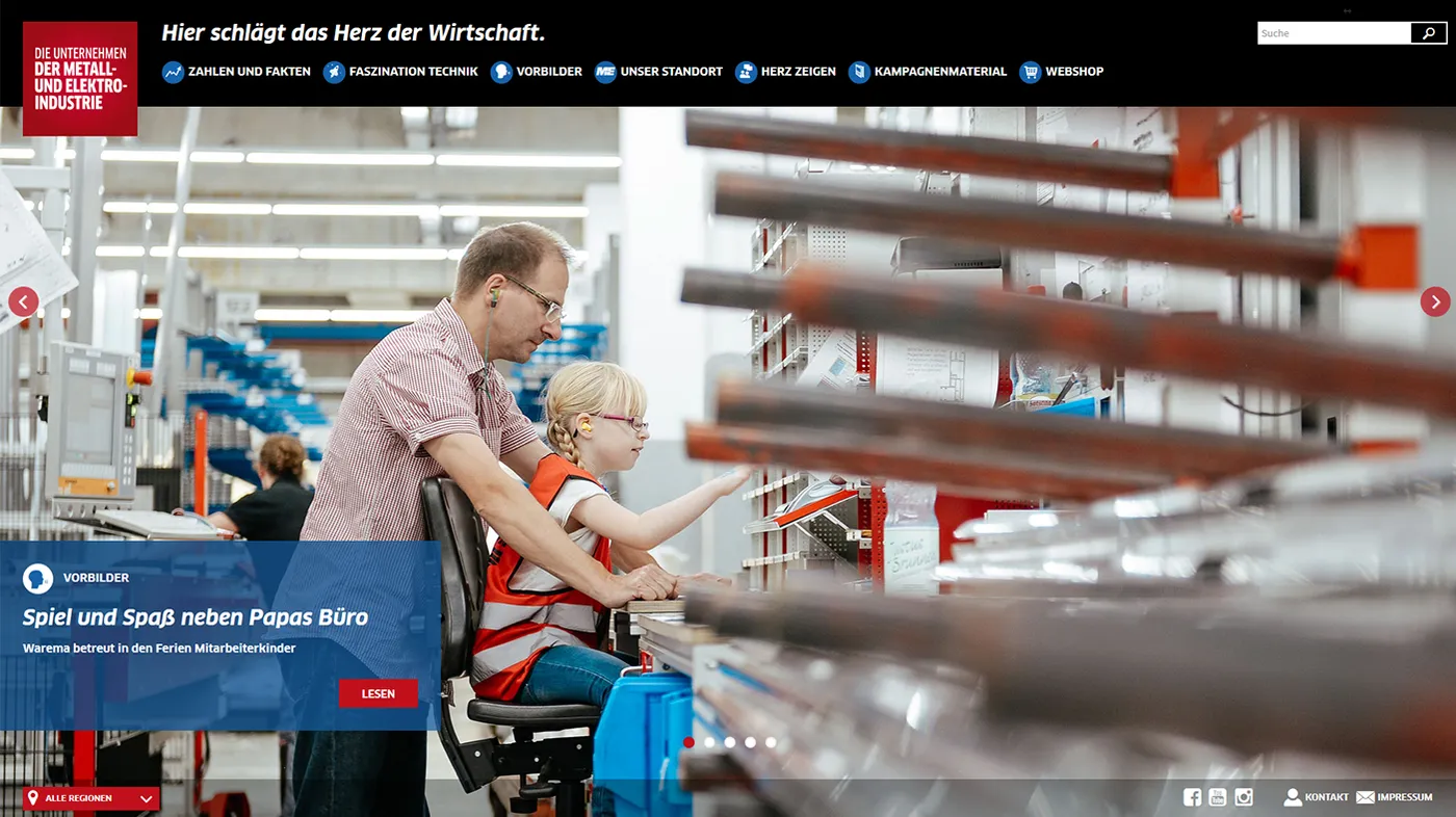 Herz der Wirtschaft – campaign website & web shop screenshot 1