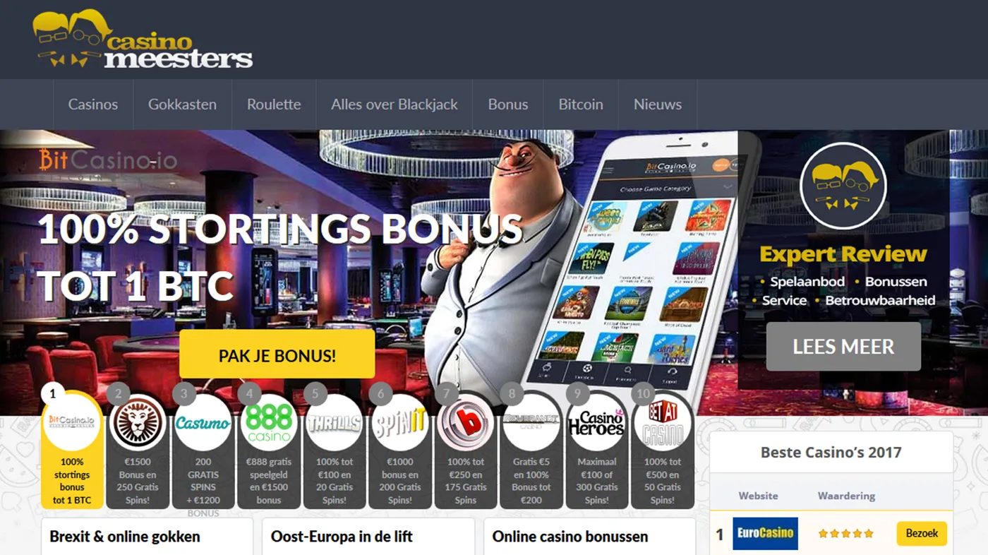 CasinoMeesters – content & comparison portal screenshot 1