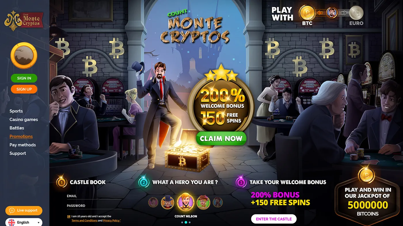 MonteCrypto – online casino platform screenshot 1