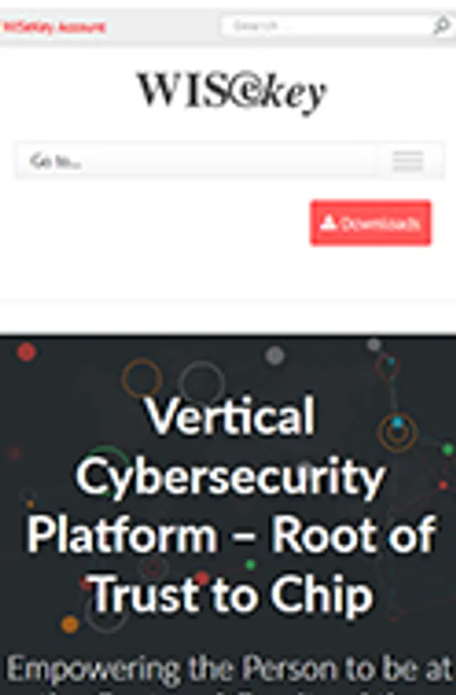 WISeKey – корпоративен сайт, екранна снимка 6