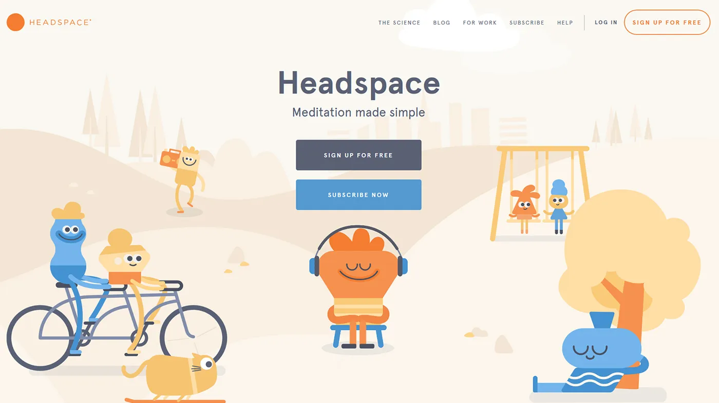 Headspace – web platform screenshot 1