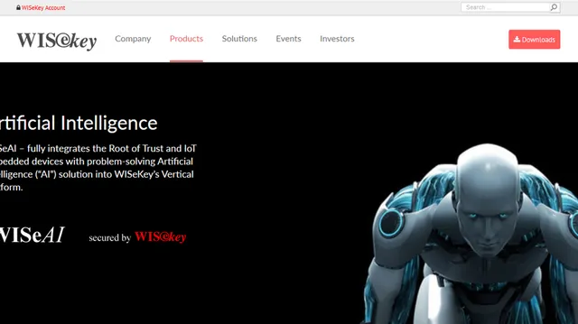 WISeKey – корпоративен сайт, екранна снимка 2