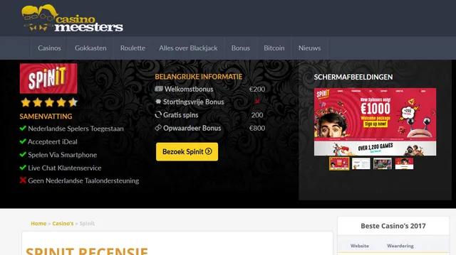 CasinoMeesters – content & comparison portal screenshot 2