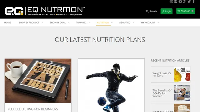 EQ Nutrition – online shop screenshot 3