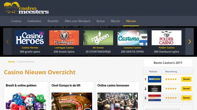 CasinoMeesters – content & comparison portal screenshot 3