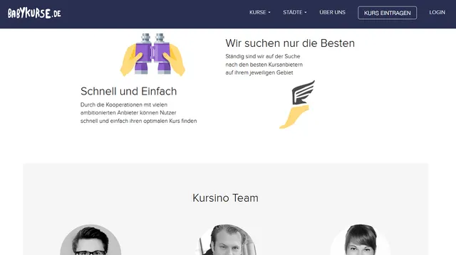 Babykurse – платформа за резервации, екранна снимка 3