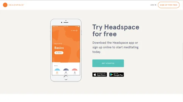 Headspace – web platform screenshot 3