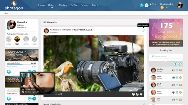 Photagon – social web platform screenshot 4