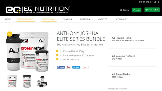 EQ Nutrition – online shop screenshot 4