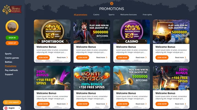 MonteCrypto – online casino platform screenshot 4