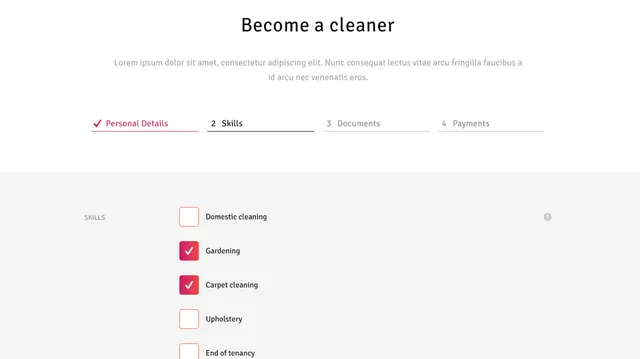Send Me a Cleaner – booking website screenshot 4