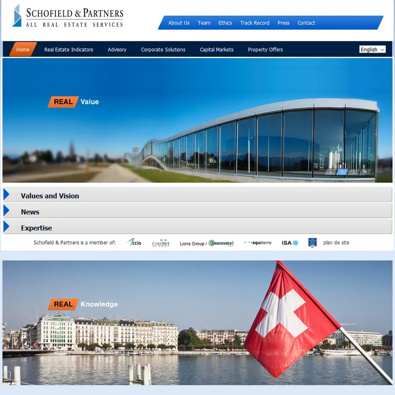 Schofield & Partners – уеб платформа by Atom Solutions