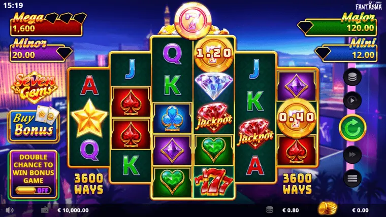 Seven & Gems Hold & Win – екранна снимка от играта 1