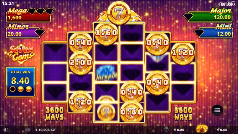 Seven & Gems Hold & Win – екранна снимка от играта 2